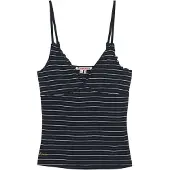 Superdry Athletic Essentials V Neck Waffle Cami Sleeveless Top Bleu S Femme