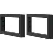 Syfax Supports d'étagères pour lavabo 2 pcs noir rectangulaire acier