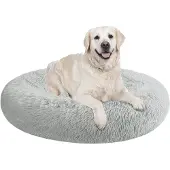 OEM Lit rond lavable pour chien, 80 cm, moelleux