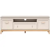AX Living TV Meuble TV Nymphen Cashmere 75 pouces 1 tiroir 2 portes MDF chene