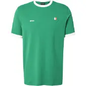 BOSS pour homme. 50562134 T-shirt avec drapeau (S), Casuel, Vert, Manche courte, Le coton biologique