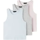 LMTD Haut bleu clair / gris clair / rose pastel