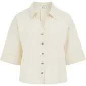 We fashion Chemisier jaune clair / blanc