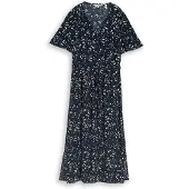 Tom Tailor Robe-chemise bleu marine / blanc