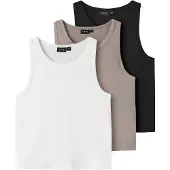 LMTD Haut beige foncé / noir / blanc