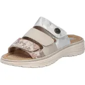 Rieker Mule ' V8583 ' beige clair / rose clair / argent