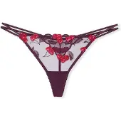 Etam String aubergine / rose foncé / rouge