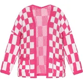 MyMo ROCKS Cardigan rose / blanc