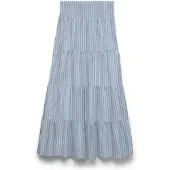 Vero Moda Jupe 'VMLotus' bleu ciel / taupe / blanc