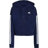 Adidas Essentials 3 Stripes French Terry Full Zip Sweatshirt Bleu M Femme