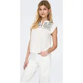 ONLY Chemisier 'ONLVESTINE' kaki / blanc