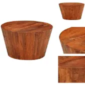 vidaXL Table basse Ø 52x30 cm bois massif mangue - Tables basses