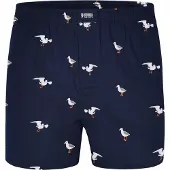 Happy Shorts Boxers 'Motive' bleu foncé / orange / blanc
