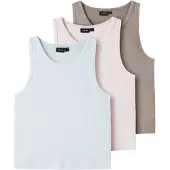 LMTD Haut bleu pastel / marron / rose pastel