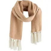 Next Écharpe camel / blanc cassé