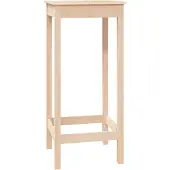 vidaXL Table de bar 50x50x110 cm pin massif