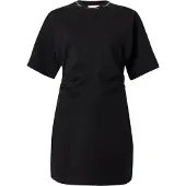 Calvin Klein Jeans Robe 'Milano Draped' noir / blanc