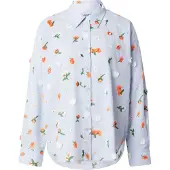 Essentiel Antwerp Chemisier 'Jimena' vert gazon / mandarine / blanc / blanc cassé
