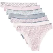 Women´secret Slip vert clair / rose / rose / blanc