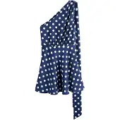 Next Robe de cocktail bleu marine / blanc