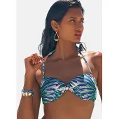 Love & roses Hauts de bikini bleu roi / vert / blanc