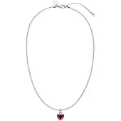 Purelei Chaîne 'Sleeky Red Heart' rouge rubis / argent