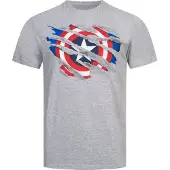 Lizenz M|T-shirt Captain America MARVEL Torn pour homme FBMTS200SPO