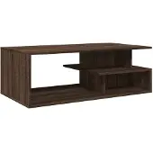vidaXL Table basse marron imitation chêne 102x55x35 cm Bois composite