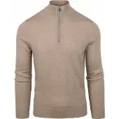 Suitable Merino Half Zip Sweater Beige