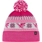 Eisbar Unisexe, Bonnet, Retroski Pompon, Blanc, Rose, (Taille unique)