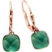 Jamelli Boucles d'oreilles or / vert