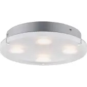 Paulmann Applique murale/plafond ronde Minor IP44 LED 18W 230mm, finition satinée, 230V, en acrylique