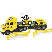 Wader Camion de dépannage avec bulldozer et barrières de sécurité, 78 cm
