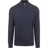 Barbour Pull-over Demi-Zip Marine Bleu Bleu foncé taille L