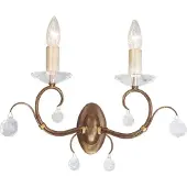 Elstead Lighting Lunetta Applique E14 double bronze patiné, Made in UK (E14)