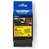 Brother TZe-FX611 - (6 mm) - Noir sur jaune - Ruban