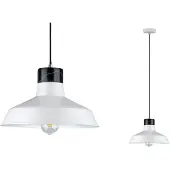 Paulmann Neordic Disa Lampe à suspendre max.1x20W E27 blanc mat/noir 230V métal/marbre