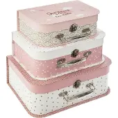 Atmosphera Set aus 3 koffern "douceur" rosa l24 27 30cm - Atmosphera créateur d'intérieur