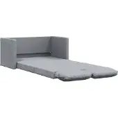 vidaXL Canapé-lit 2 en 1 gris clair 112x174x55 cm tissu