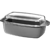 WMF Fusiontec Mineral Bräter mit Glasdeckel, rechteckig, 32 x 21 cm, Platinum 3201111940 4000530734525