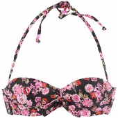 LASCANA Hauts de bikini 'Blümli' olive / rose / rouge / noir