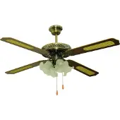 Fraschetti Ventilateur de plafond style bois avec 1 lampe - ø 107 cm