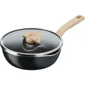 Tefal G1668795 Poêle à frire 24 cm avec couvercle noir-argenté
