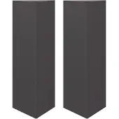 vidaXL Jardinières 2 pcs noir triangulaire 30x26x75 cm acier