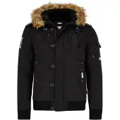 Lonsdale Veste d'hiver à capuche homme coupe normale JARRETH Black M