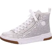 Rieker Baskets hautes argent / blanc