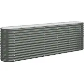 vidaXL Parterre surélevé Acier revêtu par poudre 224x40x68 cm Anthracite