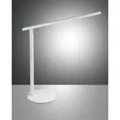 FABAS LUCE Idéal - Lampe De Table Blanche - Led 10W Intégrée, Tactile, Dimmable, Cct (3000K 4000K 5000K 6000K)