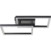Brilliant Plafonnier 41x41cm Ranni noir IP20 LED intégré