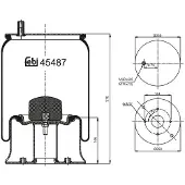 FEBI BILSTEIN Soufflet à air, suspension pneumatique 45487